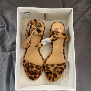 Beast Fashion leopard print sandals from the Buckle. Brand new in box size 6.5